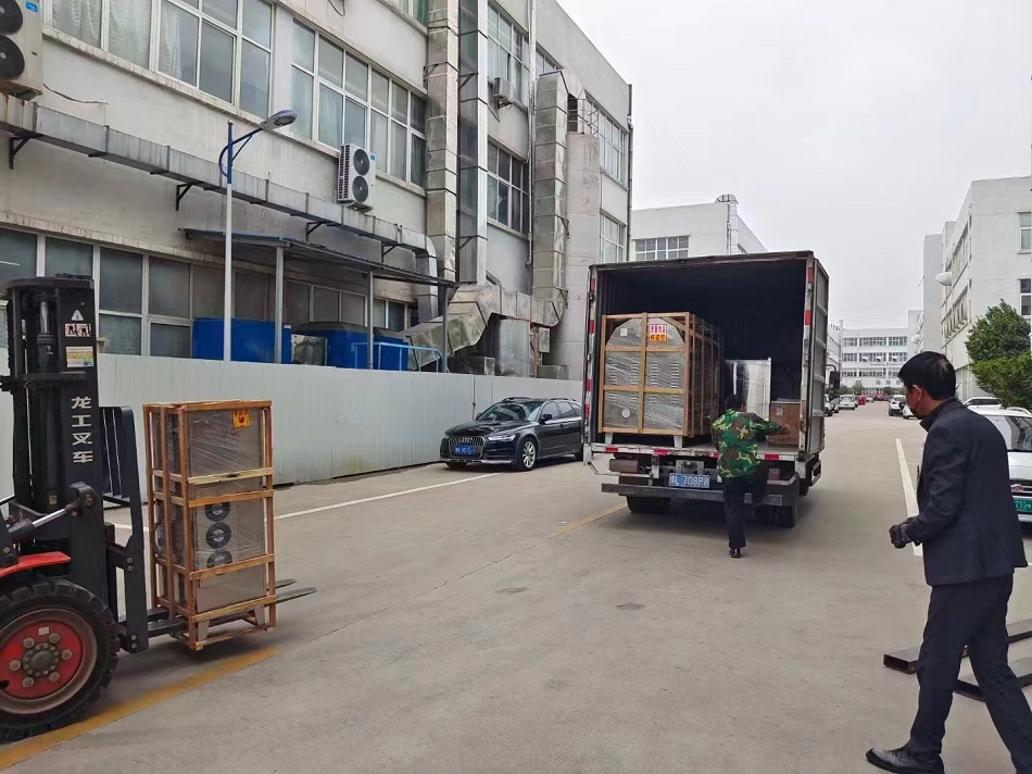 许昌智工200斤中型电磁炒货机装车发货