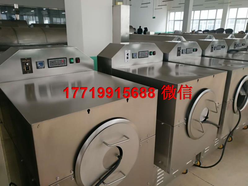 两波客户同时来厂试机小型电磁炒货机加工瓜子花生